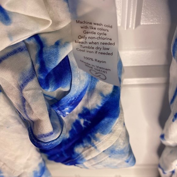 CALIA by Carrie Underwood Tie Dye Button Down Cover Up - Picture 8 of 11